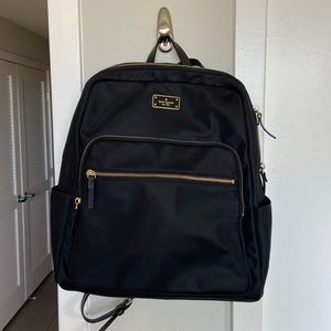 Black designer backpack